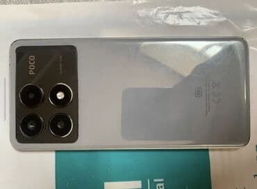 бу телефондор: Poco X6 Pro 5G, Колдонулган, 256 ГБ, түсү - Боз, 2 SIM — 1