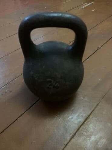 настольные теннисные ракетки: Гиря чугунная 24 кг. - Классическая форма с толстой удобной рукоятью — 2