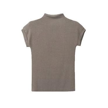 pull bear: Базовая женская футболка с короткими рукавами и воротником-стойкой. - — 1
