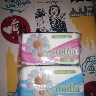 "Camilla" косметические диски,спонжики, хлопок 100%, гигиенические
