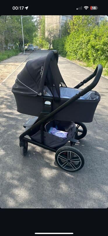 дождевик на коляску: Коляска, цвет - Черный, Б/у — 5