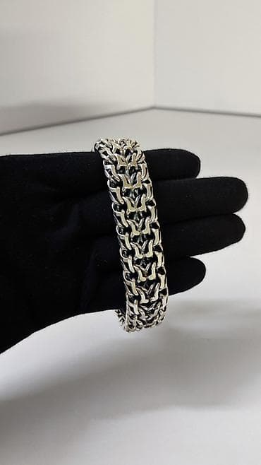 браслет с гравировкой: Браслет "Император"🔥 Серебро 925 проба Вес 125 Грамм Длина 24 см — 4