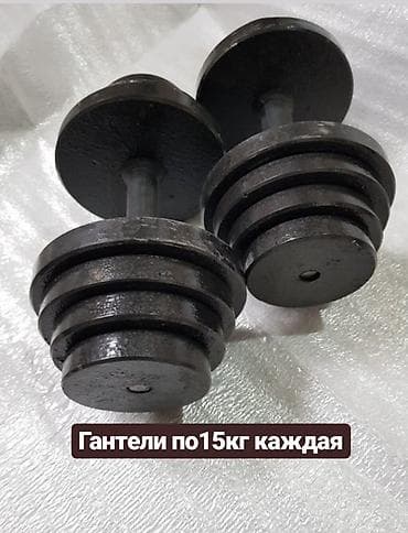 Разборные металлические гантели, по 15 кг каждая. - Тип: классические