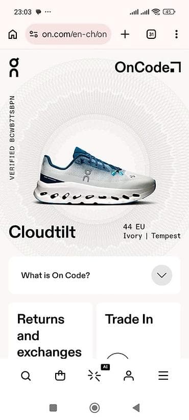 кроссовки on: ПРОДАЮТСЯ НОВЫЕ МУЖСКИЕ КРОССОВКМ On Cloudtilt ИДЕАЛЬНАЯ ЛЮКСОВАЯ — 1