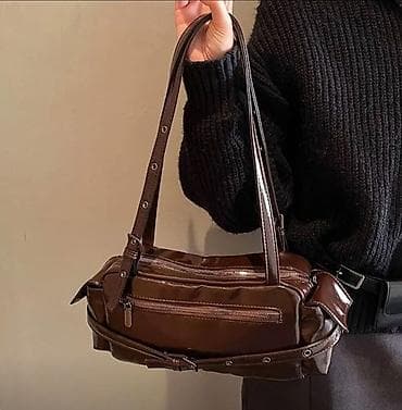 сумка женская для школы: Классическая сумка, Материал: Замша, Регулируемый ремень, Женские, Новый — 3