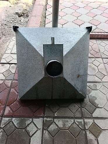 Воздухозаборный/дымосборный зонт из оцинкованной стали - Материал