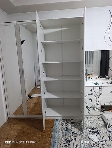 спальный гарнитур производства румынии: Спальный гарнитур, Двуспальная кровать, ДСП, цвет - Белый — 2