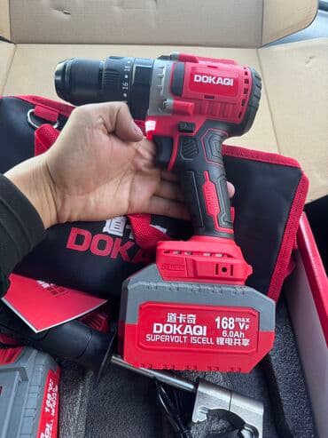 шуруповерт набор: Большой бесшеточный шуруповерт Докачи Патрон 13 мм с рукояткой и — 1