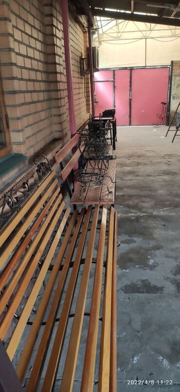 Скамейка Дерево, Со спинкой