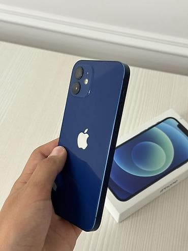 i phon: IPhone 12, Б/у, 64 ГБ, Синий, Коробка, 76 % — 6