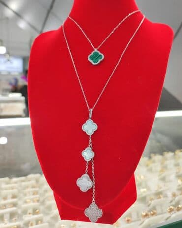 свадебные платья от производителя: Новинка Ванклиф Серебряные Колье в стиле Ванклиф Серебро 925 пробы — 2