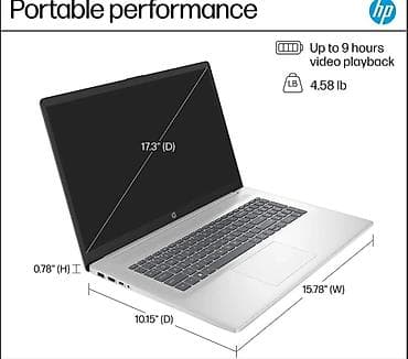 Ноутбуктар жана аксессуарлар: HP 17.3" — крупноформатный ноутбук для работы, учебы и мультимедиа — 2