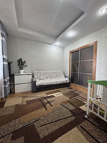 osh flat: 1 комната, 40 м², 7 мкр Индивидуалка, 12 этаж, Евроремонт — 3