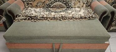 недорогие раскладные диваны: Комплект мягкой мебели, Б/у, Самовывоз — 3