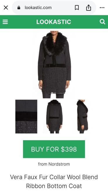 спортивные костюмы женские больших размеров: Женское пальто со съёмным меховым воротником фирмы Vera Wang — 2