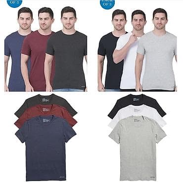 Columbia. Комплект из 3 хлопковых футболок с круглым вырезом.Ничто не