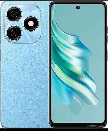 Tecno Spark 20, Б/у, 128 ГБ, цвет - Голубой, 1 SIM, 2 SIM