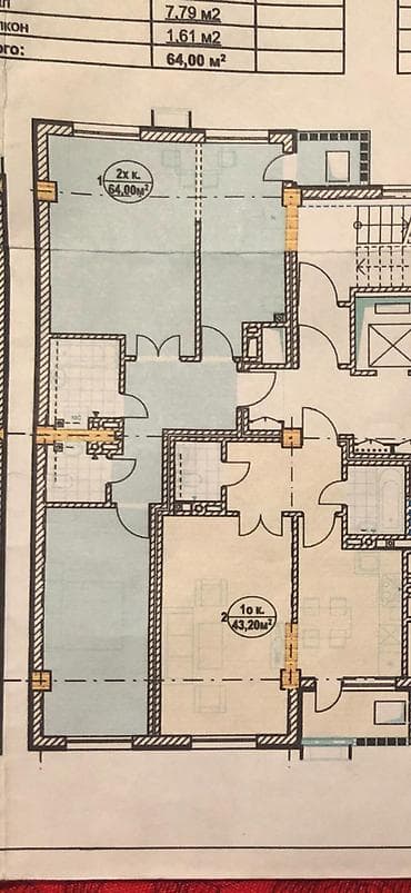 аэропортинский: 2 комнаты, 64 м², Элитка, 11 этаж, Евроремонт — 1
