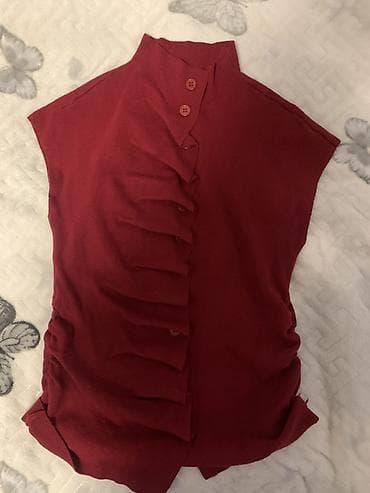 acne studio: Безрукавка/жилет-топ бордового цвета. - Фасон: без рукавов, с — 1