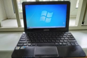 Нетбук, Samsung, до 2 ГБ ОЗУ, Intel Atom, До 11 ", Б/у, Для несложных задач, память HDD