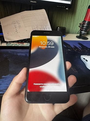 samsung c7: IPhone 7 Plus, Б/у, 128 ГБ, Черный, Зарядное устройство, Чехол, 100 % — 2
