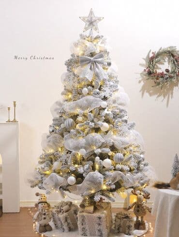 белая ёлка: Премиум Елка заснеженная 1,5 метр Абсолютно новая Все игрушки — 1