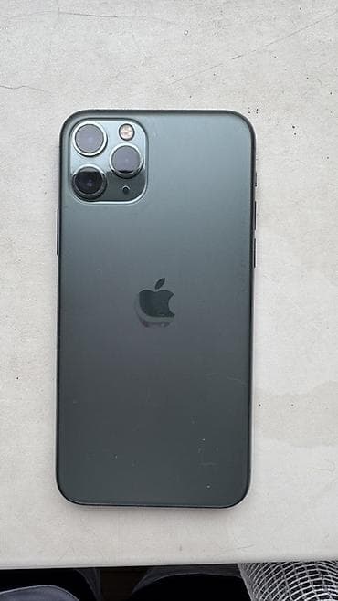 IPhone 11 Pro, Б/у, 256 ГБ, Matte Midnight Green, Защитное стекло, Чехол, Коробка, 68 % — 1