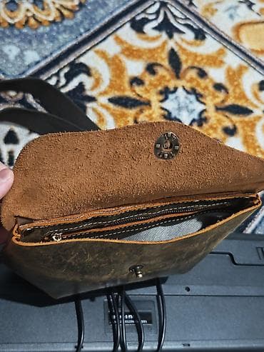 hoco y1: Классическая сумка, Butun, Корея, Материал: Натуральная кожа, Винтажный стиль, Унисекс, Б/у — 4