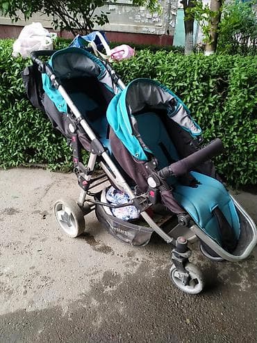 Коляска, цвет - Голубой, Б/у