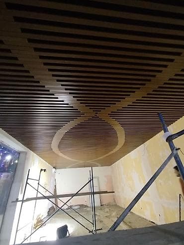 евро панель: Декоративный реечный потолок с фигурным орнаментом - Тип: подвесной — 1