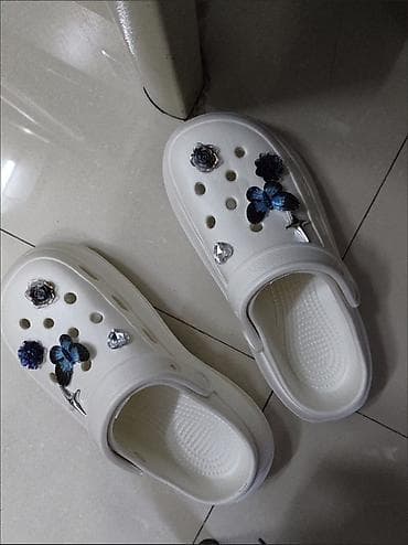 Сабо, 38, 39, Crocs, Новый, цвет - Белый, Самовывоз — 3