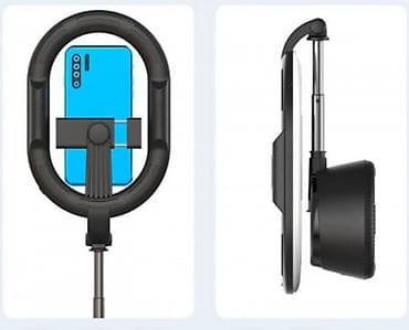 touch pen: Смарт-держатель для телефона с кольцевой подсветкой и автотрекингом — 2