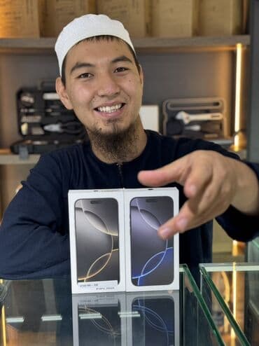 iphone 12 телефон: IPhone 16 Pro Max, Жаңы, 256 ГБ, Коргоочу айнек, Бөлүп төлөө менен — 1