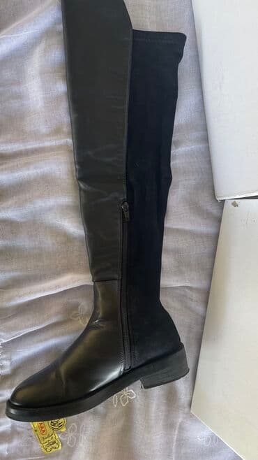 Туфли: Сапоги, 36.5, Balenciaga, Б/у, цвет - Черный, Самовывоз — 1