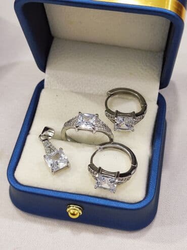 купить свадебное платье недорого: Набор украшений, Проба 925, Женские, Новый — 5