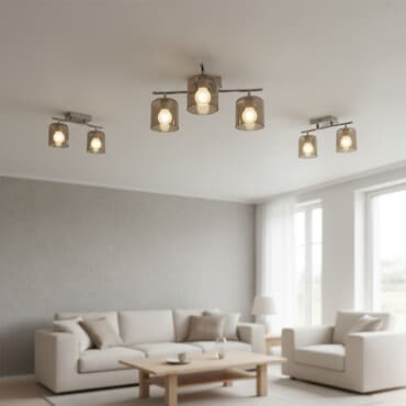 светильники дневного света: Настенные/потолочные светильники с плафонами из тонированного стекла — 1