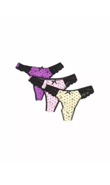 женские турси: Трусики, Стринги, С кружевом, Атлас, Италия — 2