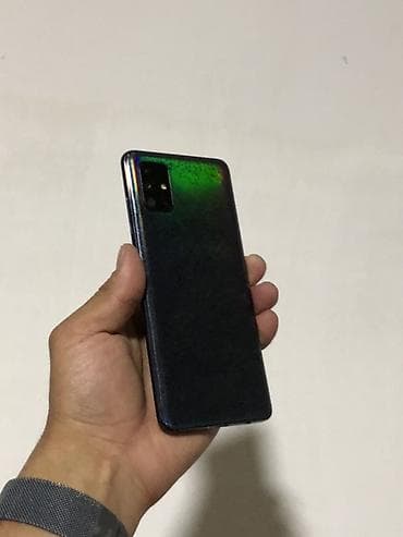 samsung: Samsung Galaxy A51, Б/у, 128 ГБ, цвет - Черный, 2 SIM — 3