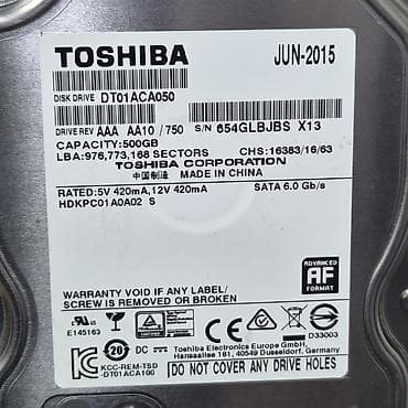 hp notebook: Накопитель для ПК, Новый, Toshiba, HDD, 512 ГБ, 3.5", Для ПК — 4