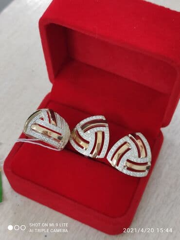 эксклюзивные свадебные пригласительные: Набор украшений, Проба 925, Женские, Новый — 3