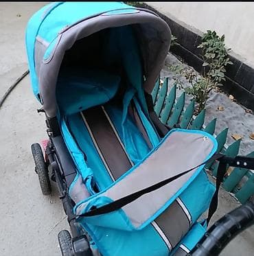 Коляска, цвет - Голубой, Б/у at lalafo.kg Коляска, цвет - Голубой, Б/у