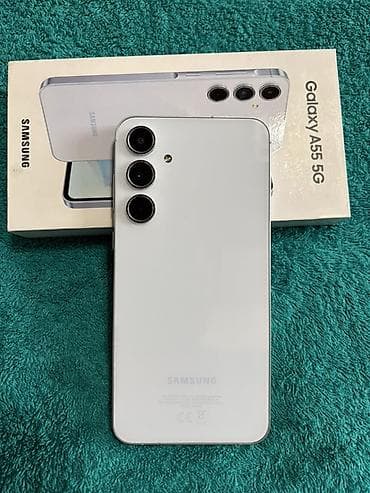 ipod 6: Samsung Galaxy A55, 128 ГБ, цвет - Голубой, 2 SIM — 2