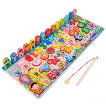 машины игрушечные: Развивающая деревянная Большой многофункциональный набор «Сортер-Доска — 3