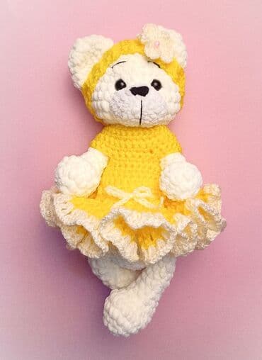 слоник крючком из плюшевой пряжи: Мишка мягкая игрушка гиппоалергенная
ручная робота Супер мяхгая пряжа — 1