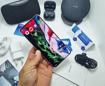 Samsung Galaxy S21, Б/у, 256 ГБ, цвет - Белый, 1 SIM, eSIM