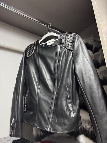 курты: Кожаная куртка, Косуха, Экокожа, Приталенная модель, S — 2