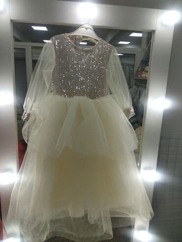 Детское платье, цвет - Белый, Новый