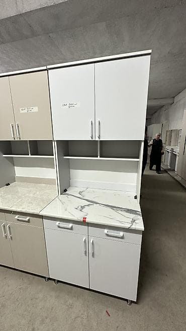 кухонные гарнитуры в караколе: Кухонный гарнитур, Новый, цвет - Бежевый, ДСП, Бесплатная доставка — 9