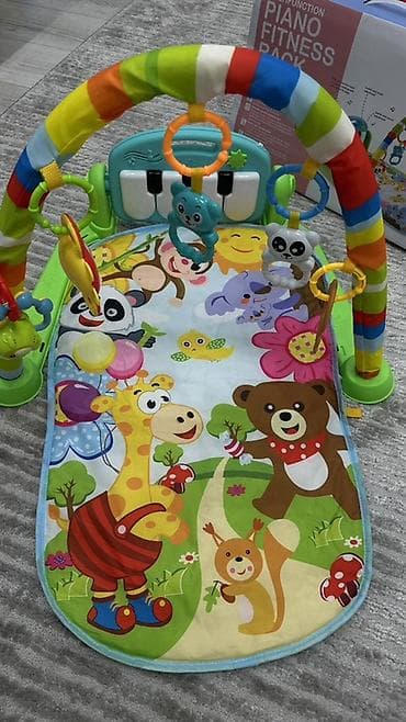 умный попугай игрушка: Развивающий коврик с дугой и пианино - Яркий игровой коврик с — 2