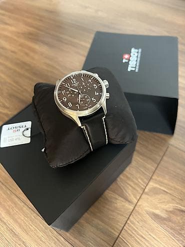 часы янтарь: Классические часы часы, Tissot, Швейцария, Секундомер, Мужские, Новый — 8